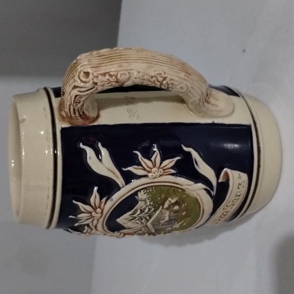 Beer Stein mug couple with church theme blue and cream - Picture 2 of 9